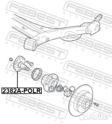 Цапфа задняя ступицы VW Polo 1.0-1.6i/1.2D/1.6D