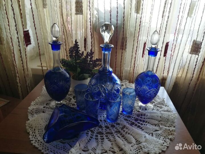 Графин лафитник cobalt