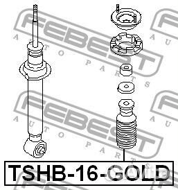 Пыльник амортизатора с отбойником универсальный hq