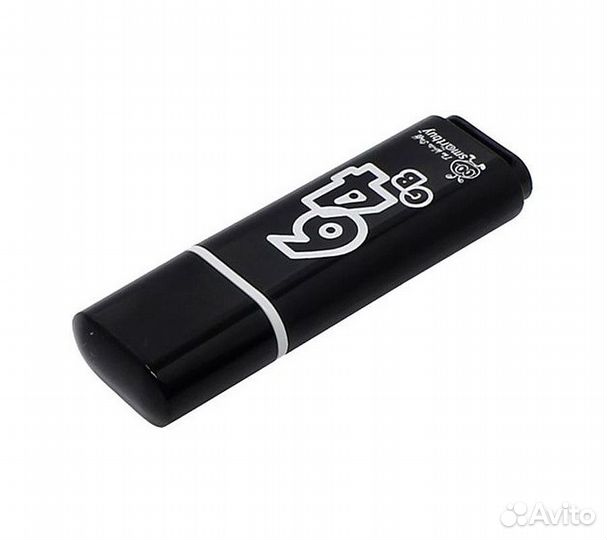 Флеш-накопитель Smartbuy Glossy USB 2.0 64GB, черн