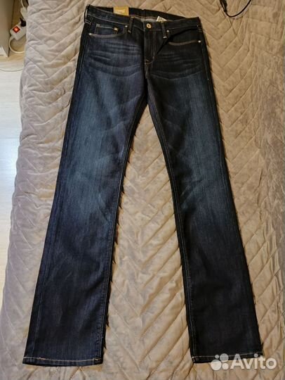Джинсы буткаты тёмно-синие прямые HM 42 размер