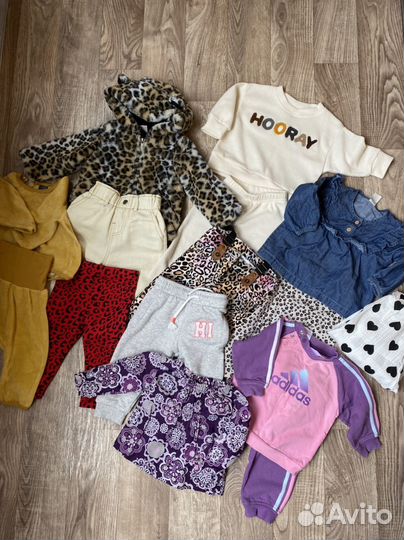 Брендовые вещи на девочку пакетом 68-74 на осень