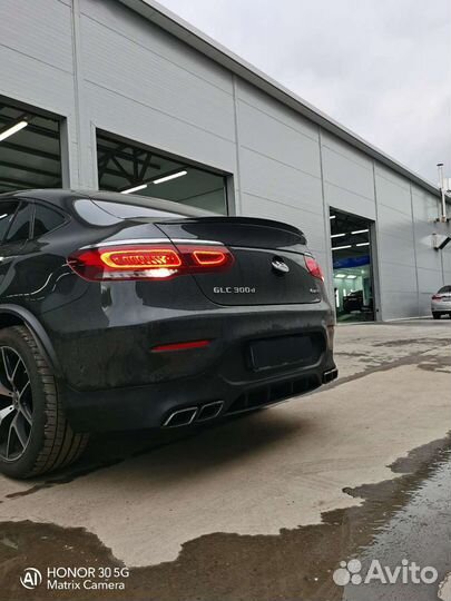 Mercedes GLC Coupe диффузор с насадками 63