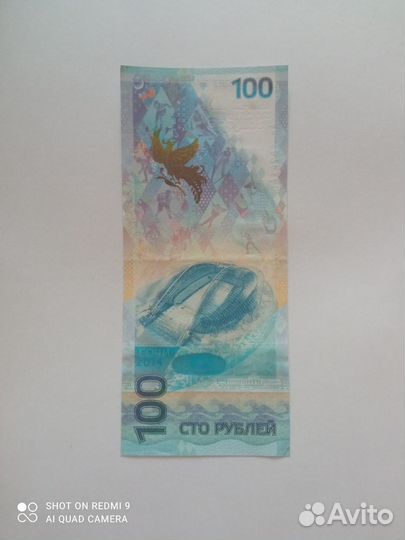 Купюра 100р Сочи 2014