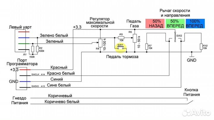 Плата с прошивкой + педаль газа