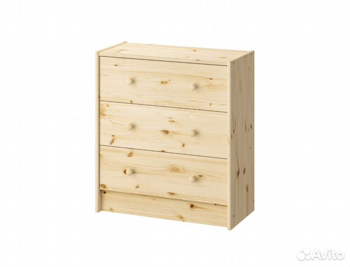 Деревянный комод IKEA Rast