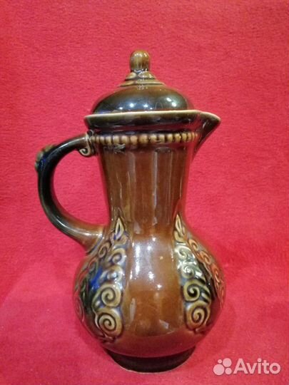 Кувшин керамический советский с крышкой