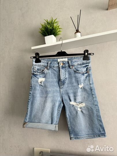 Шорты джинсовые pull and bear