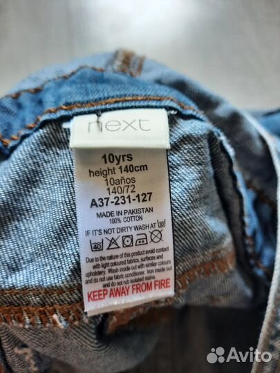 Комбинезон джинсовый, next, 140