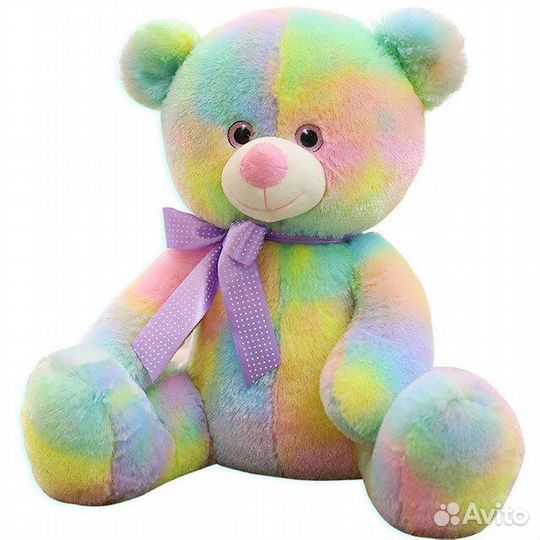Мишка радужный 90 см