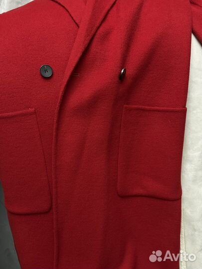 Пальто zara красное