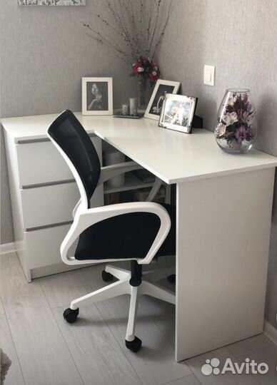 Угловой компьютерный стол Мори мс 16 белый