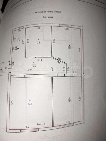 3-к. квартира, 107 м², 2/2 эт.