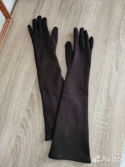 Перчатки женские утеплённые длинные