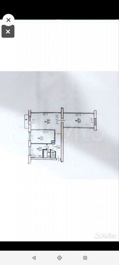 Доля в 3-к. квартире, 57,7 м², 5/5 эт.