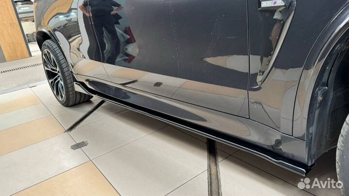 BMW x6 f16 F86 лезвия под пороги абс пластик