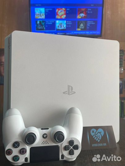 PlayStation 4 Slim 500gb Белая + 400 игр PS4 PS