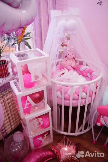 Мобиль на кроватку из фетра с подсветкой