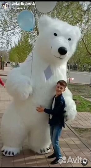 Большой ростовой аэро медведь