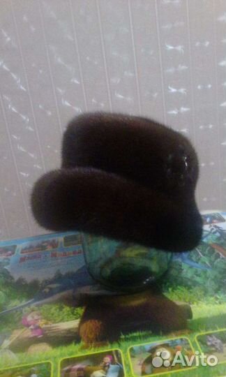 Шапка женская норковая рр57-58 почти новая