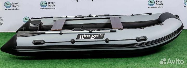 Лодка пвх RiverBoats RB — 390 (нднд) Серо-черная