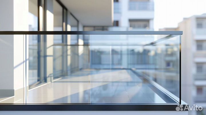 Ограждения для лестниц из стекла