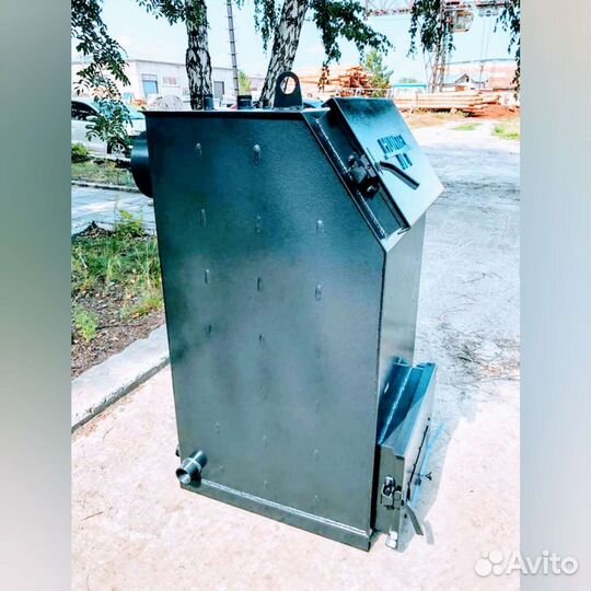 Твердотопливный котел с большой топкой