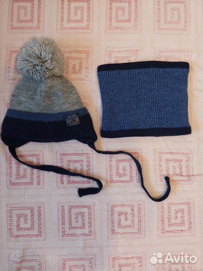 Шапка детская зимняя + снуд Полярик