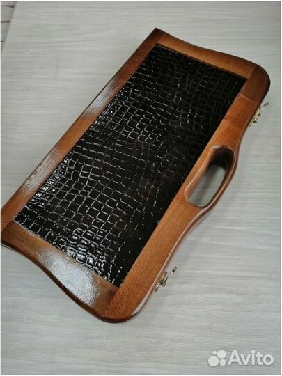 Нарды кожаные 40x40см дипломат (с ручкой)