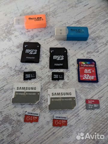 Карты памяти MicroSD, SD адаптеры