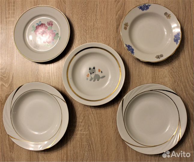 Тарелки фарфор СССР разные