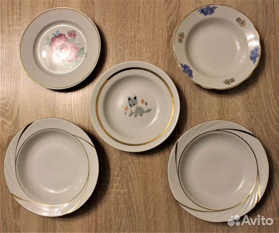 Тарелки фарфор СССР разные