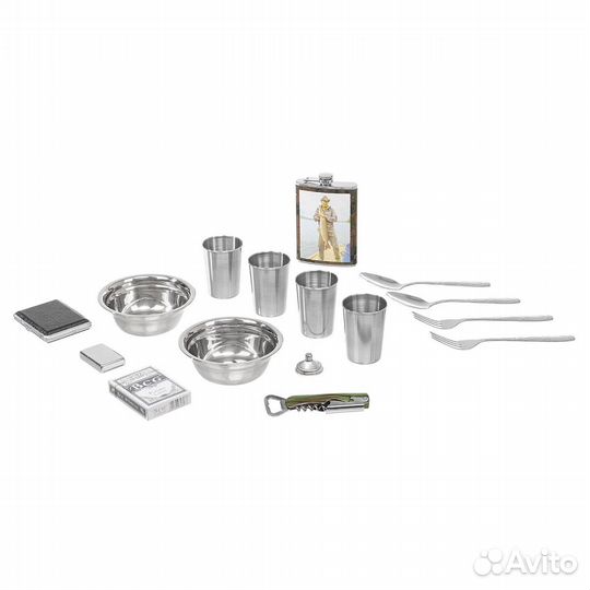 Новый туристический набор посуды 17 предметов