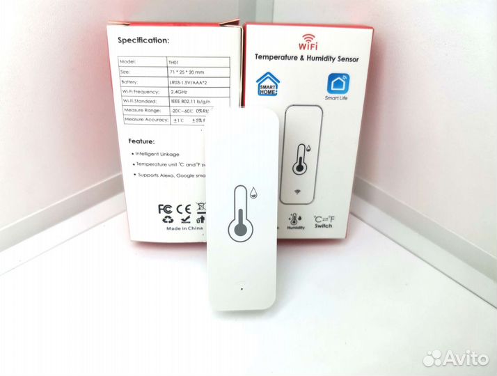 Датчик влажности и температуры WI-Fi Умный дом