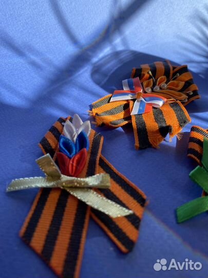 Георгиевская лента брошь handmade