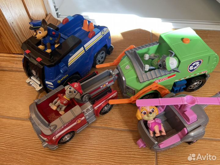 Щенячий патруль оригинал машинки 4 шт