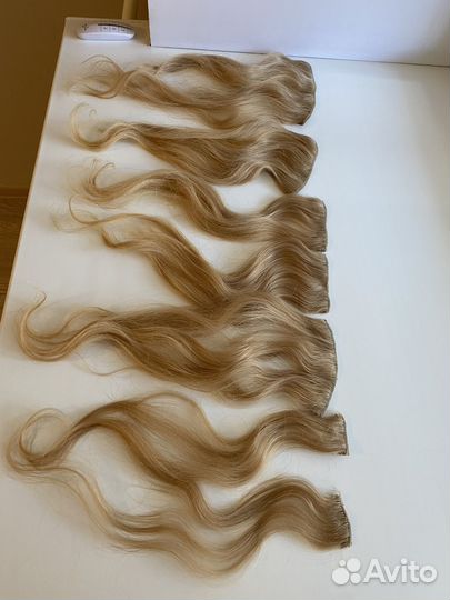 Волосы на заколках натуральные