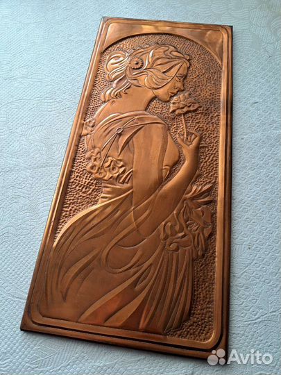 Чеканка СССР медная панно на стену