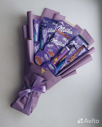 Сладкий букет из конфет