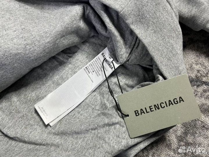 Balenciaha 24SS Incognito Unity Zip-Up Hoodie grey
