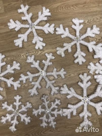 Снежинка, ёлочные украшения, новогоднее украшение
