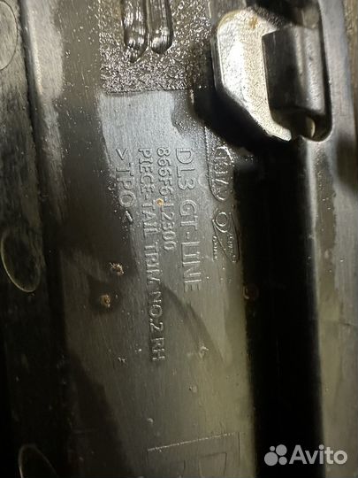 Kia k5 накладка задный бампер правый