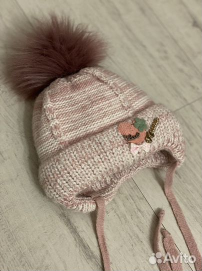 Шапка зимняя для девочки 50-56