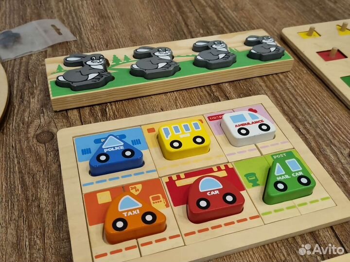 Развивающие деревянные игрушки пакетом