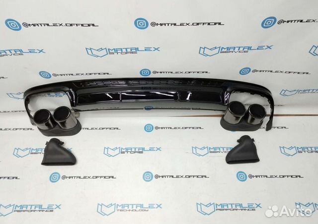 Диффузор с насадками Audi A6 C8 style S6