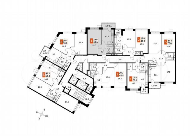 1-к. квартира, 38,6 м², 9/12 эт. на продажу в Москве | Купить квартиру ...