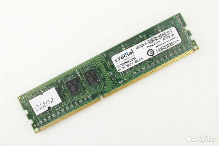 Оперативная память DDR3 4 GB 1600 MHz Crucial