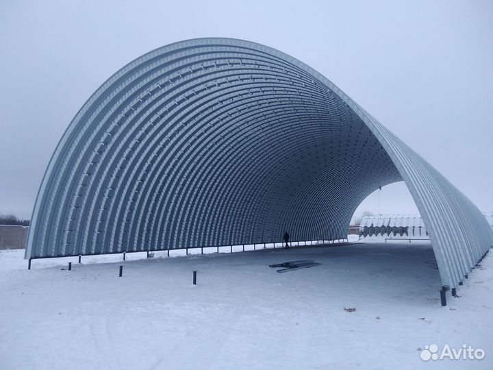 Ангар арочный бескаркасный