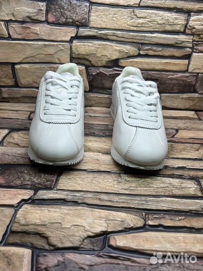 Кроссовки nike cortez white кожаные белые 41-46