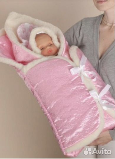 Конверт Одеяло на выписку зимний. Овчина